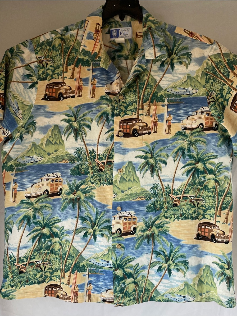1980’s RJC 2XL men’s short sleeve, Hawaiian Shirt. Relaxed. Oversized.